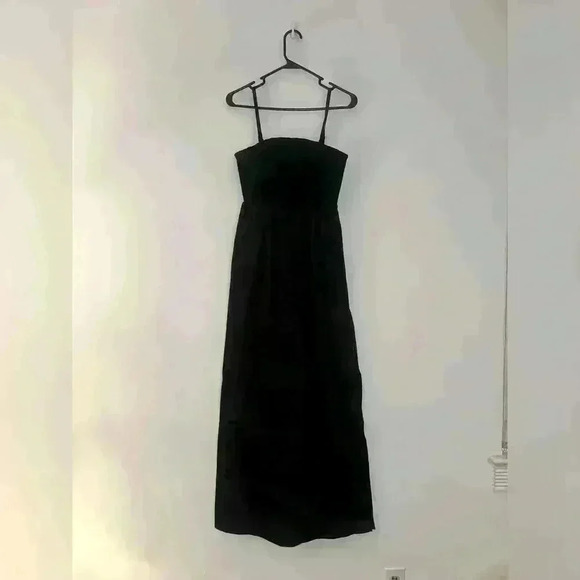 NEW Favorite Daughter The Apartment Smocked Bodice Knit Maxi Dress Black S - NWT - Picture 3 of 7